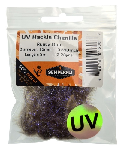 15mm UV Hackle Chenille